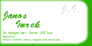 janos imrek business card